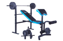 Men's Health Folding Workout Bench with 35kg Weights